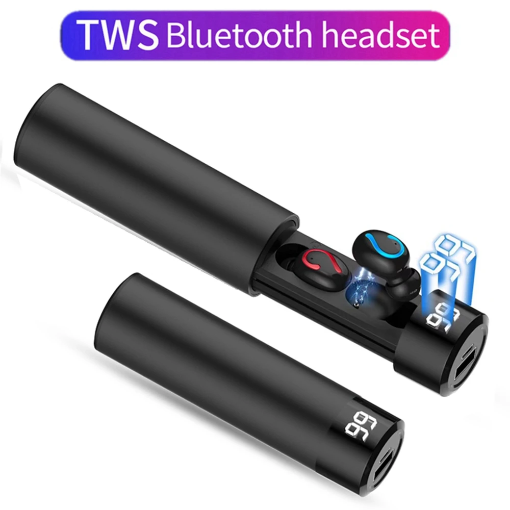 

TWS True Wireless Headphone HiFi Bluetooth Earphone 6D Noise Reduction Music Headset With LED Display Wireless Bluetooth Headset