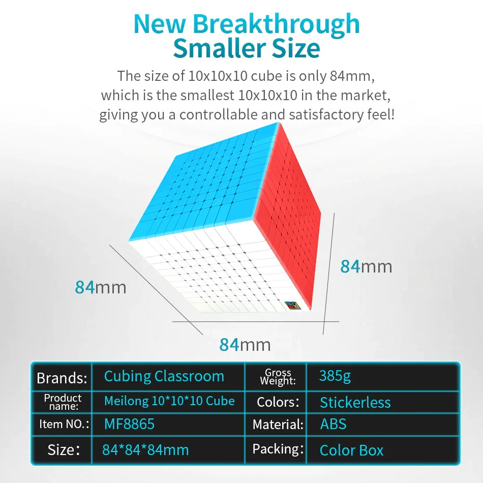 Moyu MoFang JiaoShi Meilong 10x10x10 магический куб MEILONG 10x10 скоростной куб cubing Class Moyu 10x10 Головоломка Magic cubo