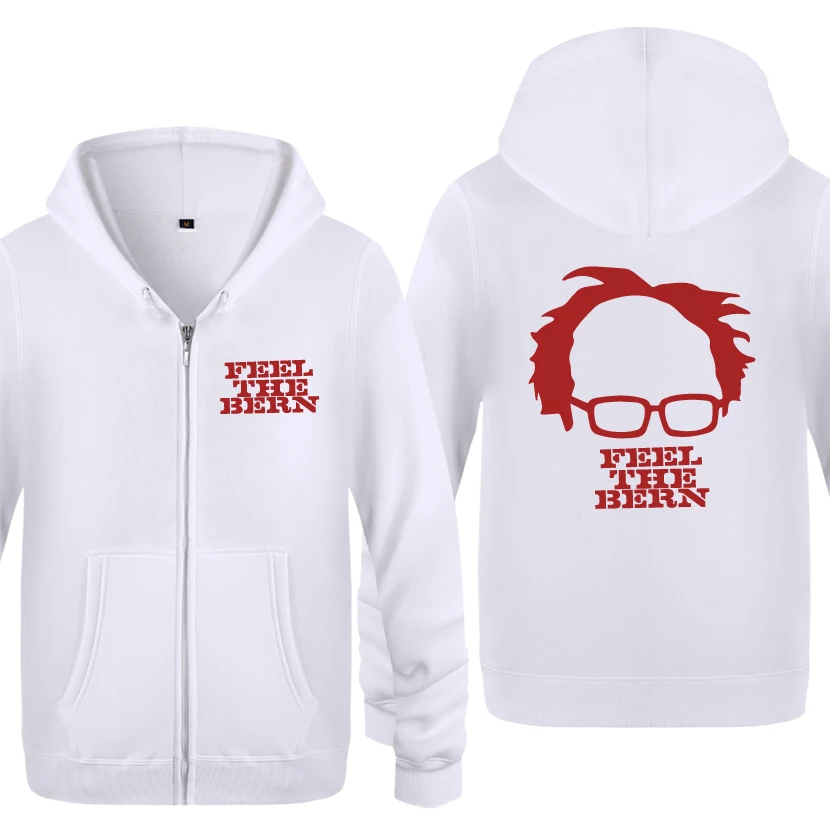 Bernie Sanders толстовки мужские мужские с молнией с капюшоном флисовые толстовки кардиганы