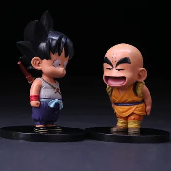 

Young Goku Kuririn Action Figures Dragon Ball Z Sagas Goku Trunks Vegeta Anime Model Toy For Collection Gift 12cm
