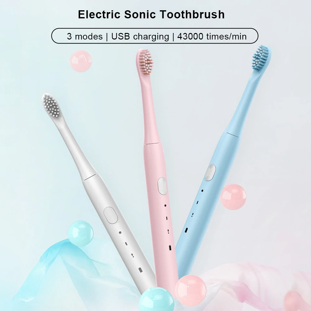 Sonic Toothbrush Electric Toothbrush USB Rechargeable Tooth Brushes Portable Automatic Teeth Clean Adult Brush IPX7 Waterproof Sonic Toothbrush Electric Toothbrush USB Rechargeable Tooth Brushes Portable Automatic Teeth Clean Adult Brush IPX7 Waterproof