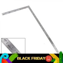 250x500 мм толще 2 мм нержавеющая сталь 90 градусов правый угол линейки для деревообработки/офиса