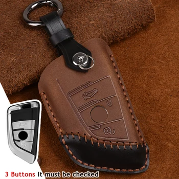 

Car Replacement key case wallet bag set 3/4 Buttons key ring For BMW X3/X4/X6/118i/730 F15 F16 G30 G11 F48 F39 Sport Protector