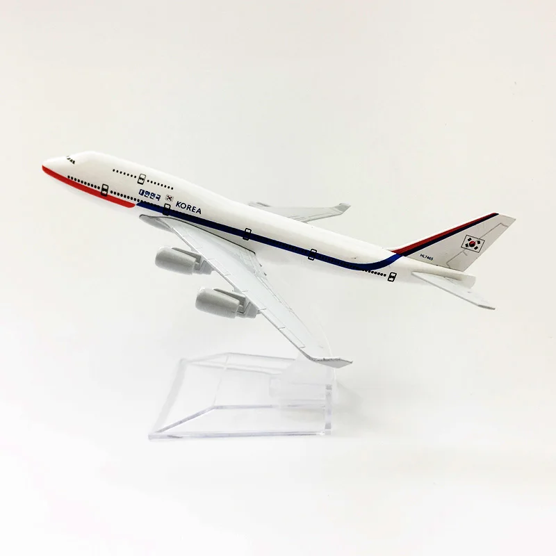 Модель самолета 16 см авиакомпании Корея No1 модель Боинг 747 имитация B747 самолет