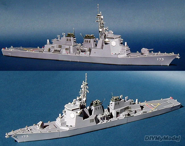 DIYMyModeI 1:268 Япония DDG173 JDS Kongo-класс ракета Разрушитель ручная работа Бумажная модель