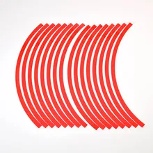 10inch Motorfiets Wielnaaf Stickers Auto Decors Wiel Stickers 16 Strips Waterdichte Sticker(China)