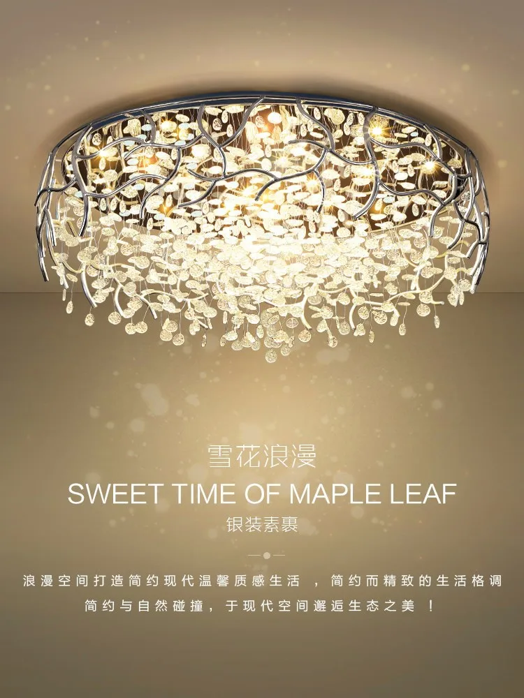 

LED Ceiling lights crystal art leaves Modern Ceiling lamp Nordic home decoration lamp bedroom living room hanging lamp