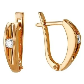 

Master brilliant earrings with 2 diamonds in red gold