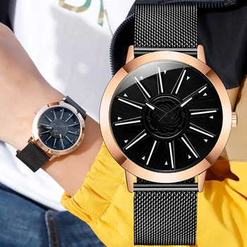 

SANDA Men Rim Hub Watch Creative Design Car Wrist Watch Stainless Steel Custom not Printing Wheel Rim Hub Rotating Dial Watches