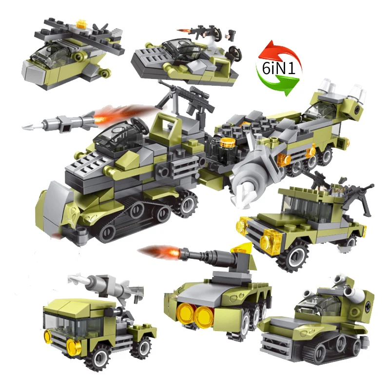 

Locking Military WW2 Wilderness Action Helicopter Tank Air Defense Missile Vehicle Weapon Gun Model Building Blocks Gift Locking