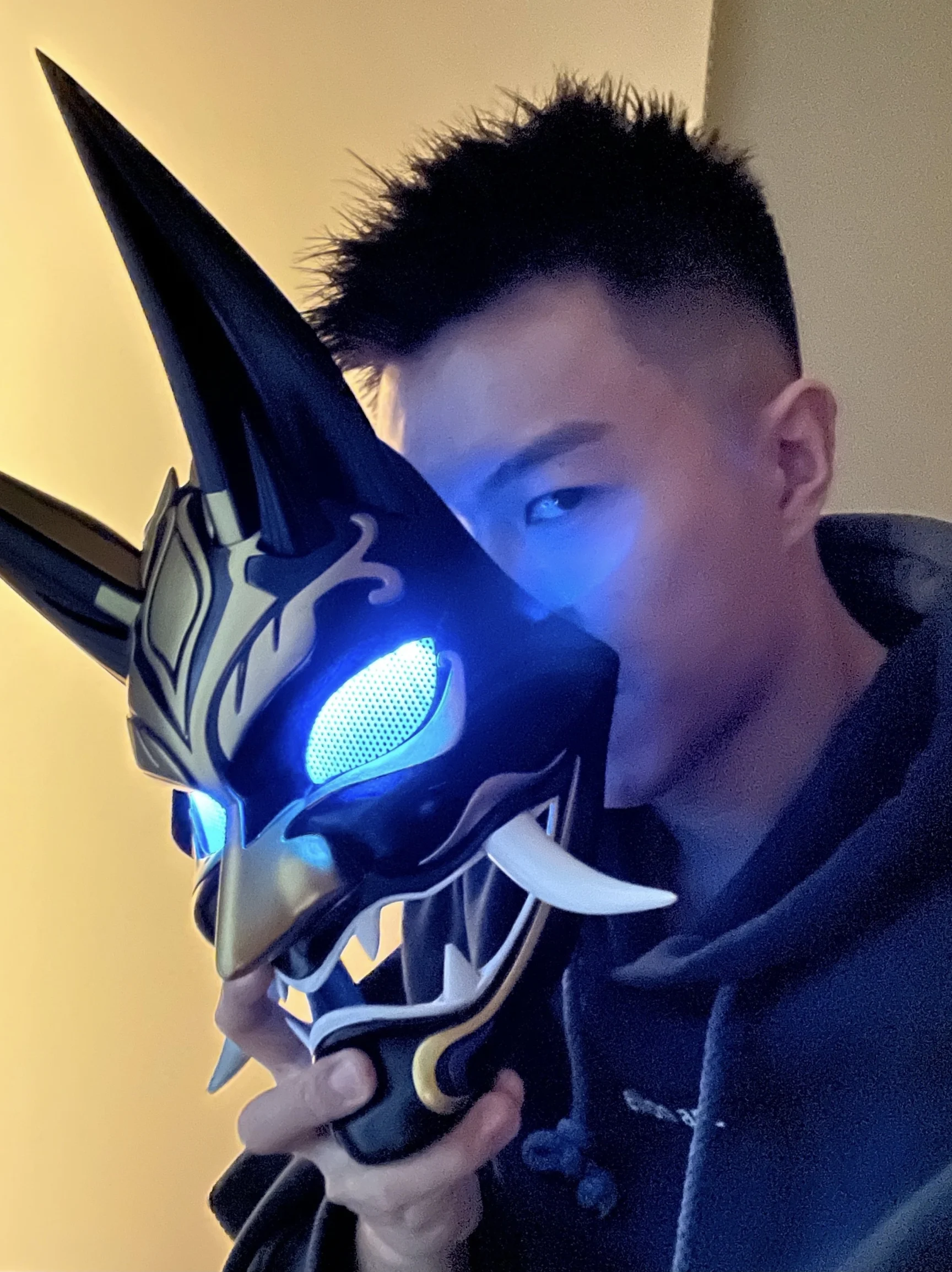  Genshin Impact Xiao Cosplay Masks   ǰ Genshin Impact ڽ ׼ Halloween XIAO Glowing Mask