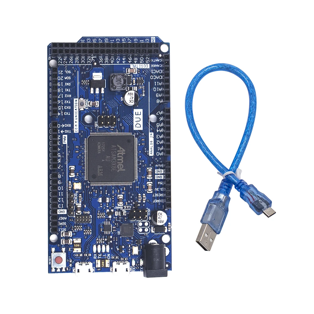 

DUE R3 Board SAM3X8E 32-bit ARM Cortex-M3 / Mega2560 R3 Duemilanove 2013 For Arduino Due Board With Cable