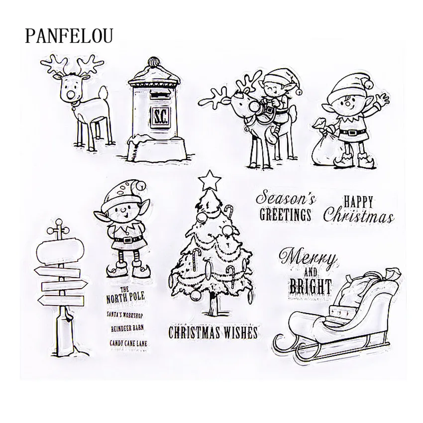 PANFELOU Easter reindeer Transparent Clear Silicone Stamp/Seal DIY scrapbooking/photo album 17x15cm clear stamp sheets | Дом и сад