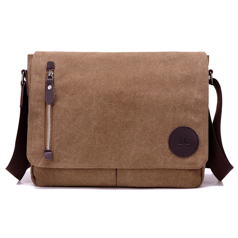 

New Style Canvas Bag Fashion MEN'S Briefcase Single-shoulder Bag Business Shoulder Casual Bag