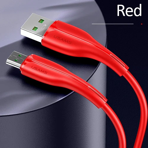 USAMS, 4 а, кабель Micro USB для быстрой зарядки, зарядное устройство для мобильного телефона, дата, USB, Micro кабель для Xiaomi, huawei, samsung, LG, дата, Kable, android - Цвет: Red