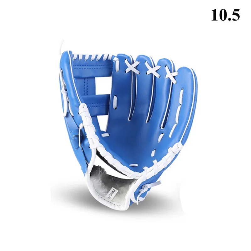 Outdoor Sports Tricolor Baseball Gloves Softball Practice Gloves Size 10.5 / 11.5 / 12.5 Adult Men's Baseball Gloves - Цвет: Синий