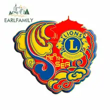 EARLFAMILY 13cm x 13cm Lion Badge Fine Decal Car Stickers Vinyl Car Wrap Waterproof Anime VAN 3D DIY Trunk Truck Assessoires