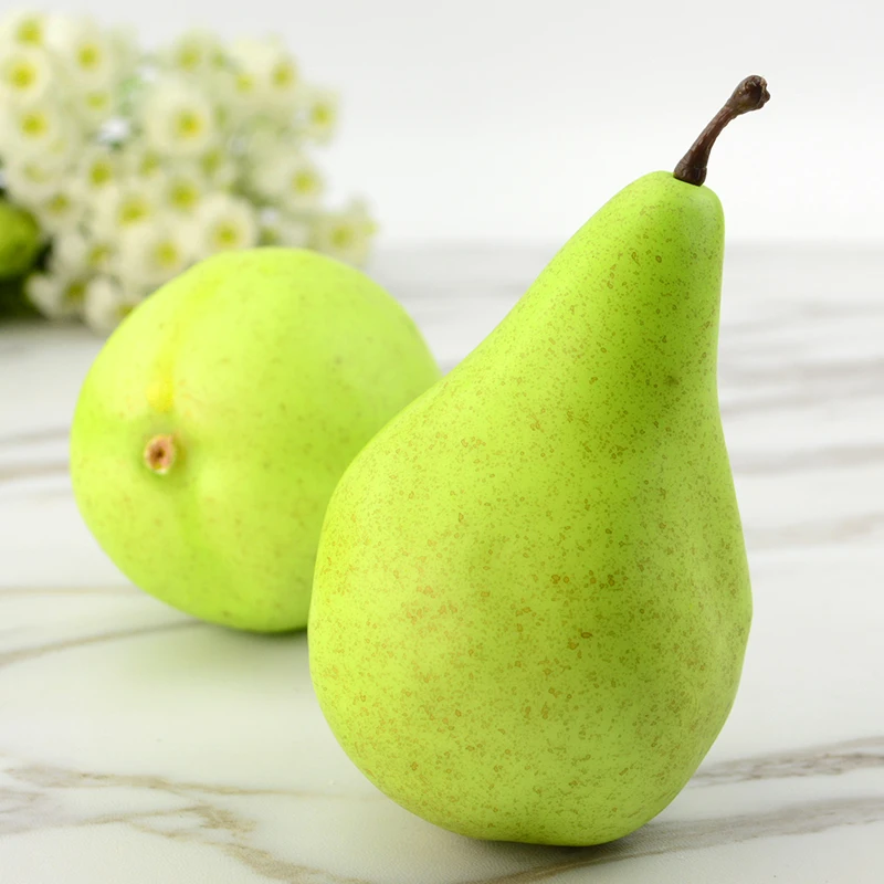 

6pcs Artificial Lifelike Simulation Pear Fruit Home Decoration Photography Props
