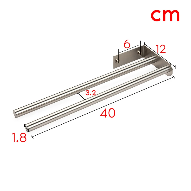 ZUNTO держатель для полотенец 40 см двойное полотенце для рук рейка из нержавеющей стали матовый стеллаж для полотенец Настенный вешалка для полотенец Ванная комната краткое