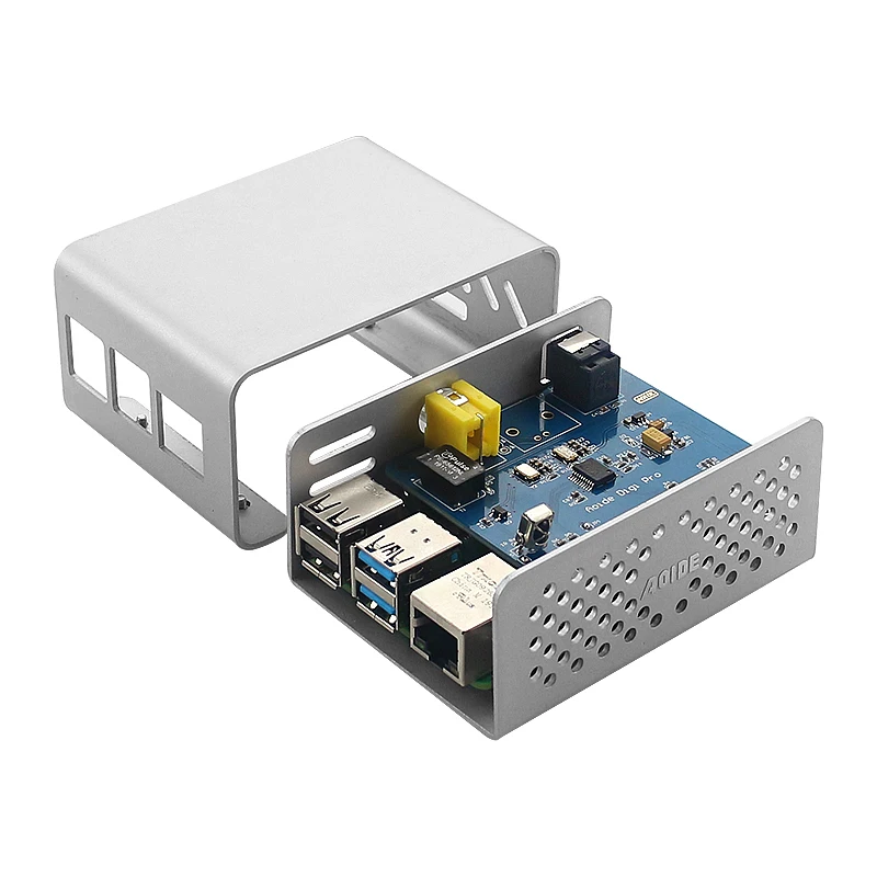 Цифровая звуковая плата Raspberry Pi 4 AOIDE DIGI PRO чехол из алюминиевого сплава с