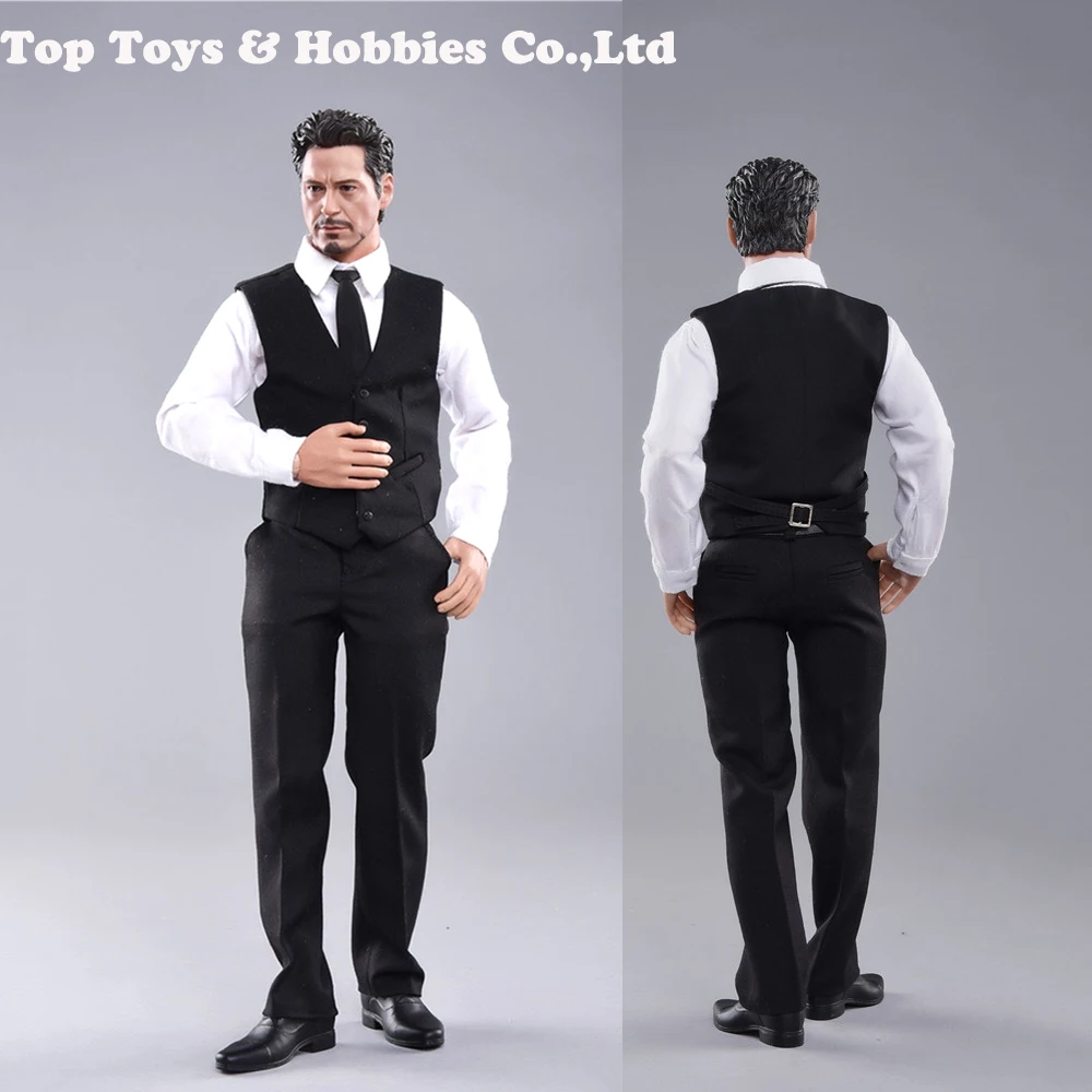 JXTOYS-037 1/6 мужской аксессуар жилет костюм Железный человек голова Тони резьба джентльмен костюм 12 "фигурка тела