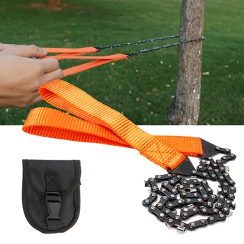 Strumento per escursionismo da campeggio di emergenza 11 Strumenti per esterni a dente di sega Sega con cerniera manuale Sega a catena di sopravvivenza per legname da giardino portatile