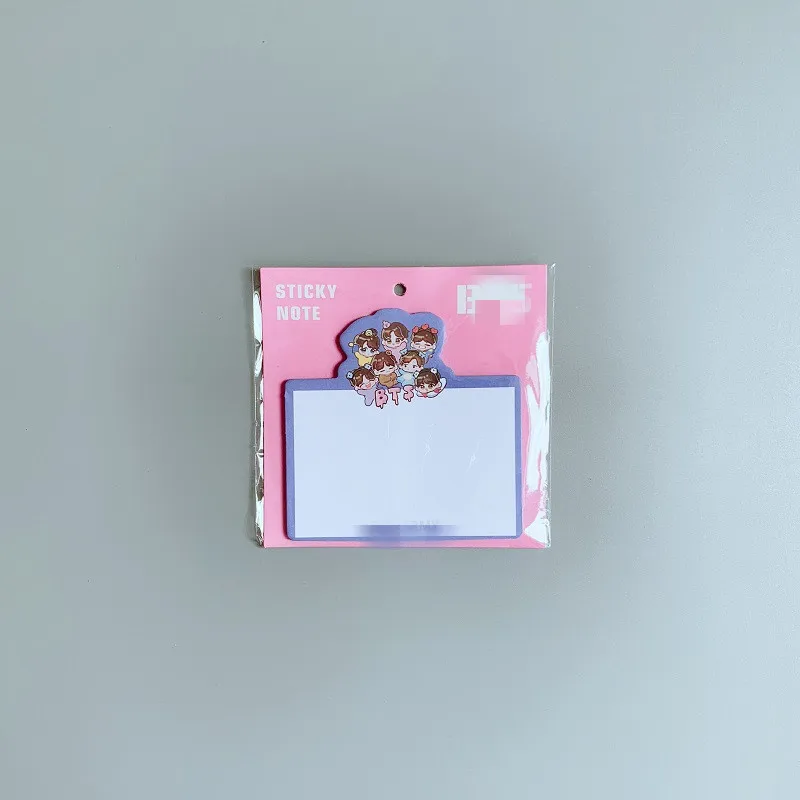 10 sets/lot KPOP BLACKPINK TWICE SEVENTEEN Sticky Notes IZONE Post-it notes GOT7 post it papeleria TXT Signature Sticker - Цвет: B-T-S A