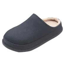 Унисекс; однотонные теплые зимние тапочки с подкладкой; Мужская и женская домашняя водонепроницаемая обувь для дома и улицы; садовая обувь; тапочки; Zapatillas