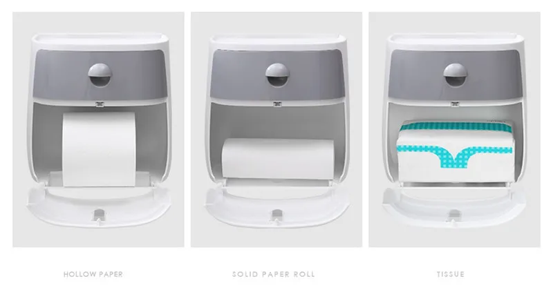 Водонепроницаемый держатель туалетной бумаги креативный держатель полотенец туалетная рулонная бумага двойная коробка для хранения слой коробка ткани для ванной комнаты