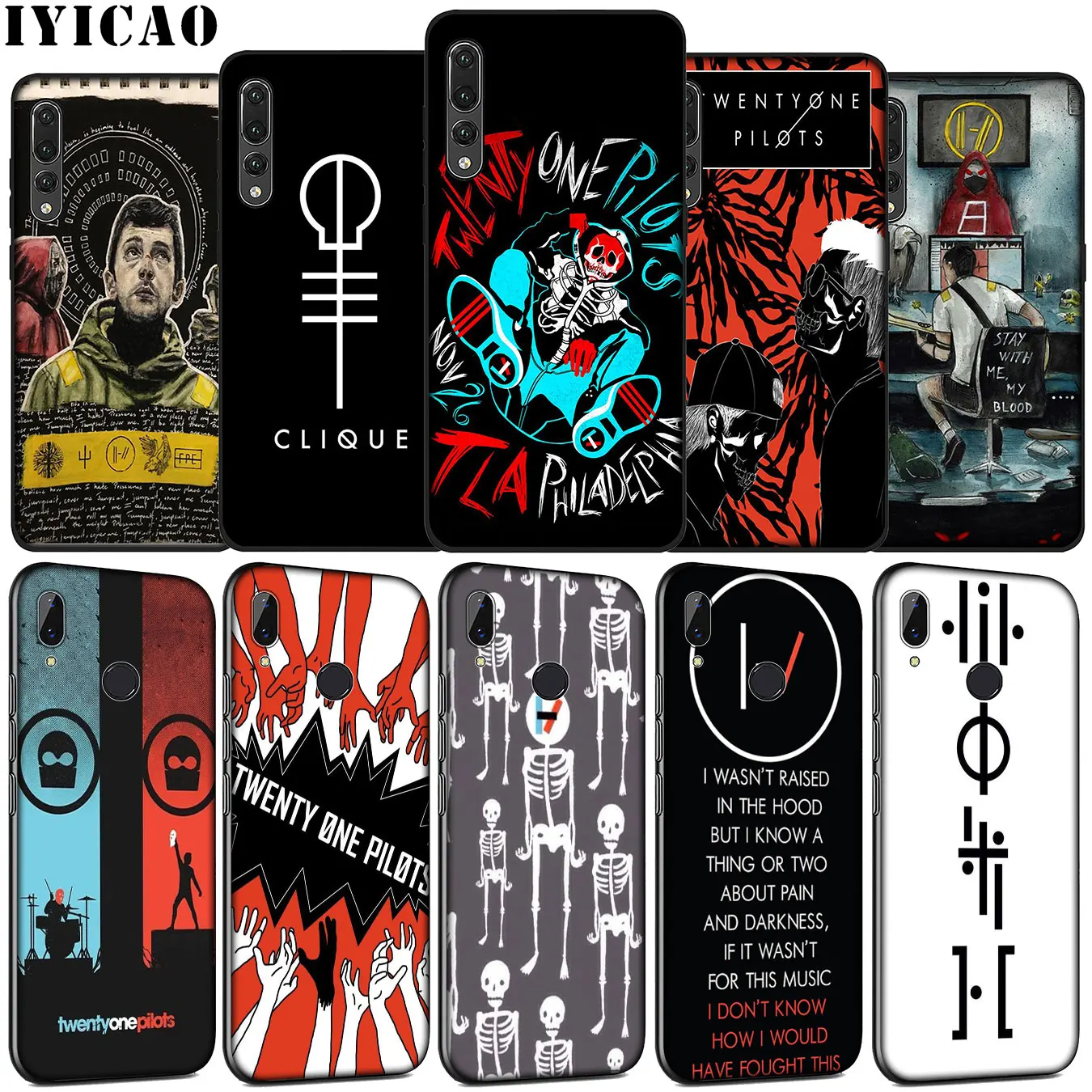 Мягкий силиконовый чехол с цитатой музыкальной группы IYICAO Twenty One 21 Pilots для Huawei P30