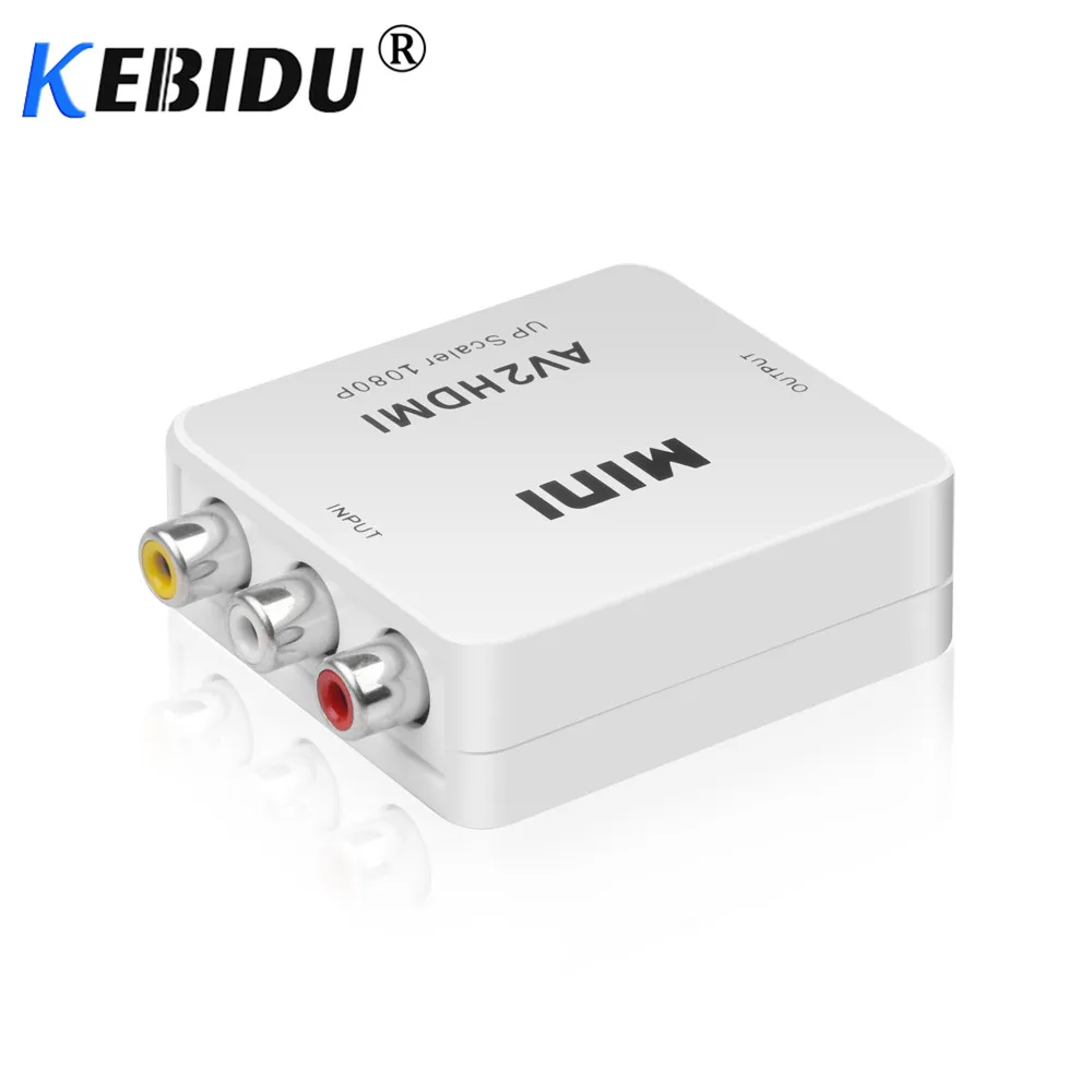 HDMI интерфейс kebidu Мини HD видео конвертер коробка в AV/CVSB NTSC PAL выход AV адаптер HDMI2AV