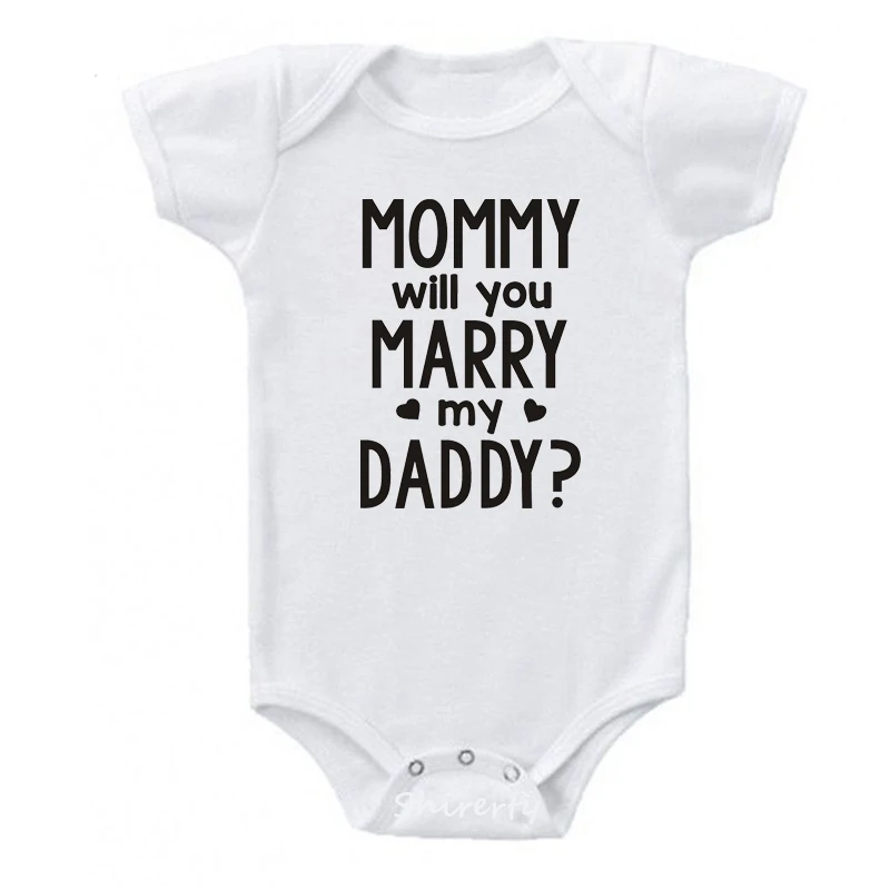 Mommy'll You Robe My Daddy Infant детская одежда хлопковые Новорожденные девочки-мальчики Комбинезон Экипировка Одежда комбинезон от 0 до 24 месяцев - Цвет: Белый