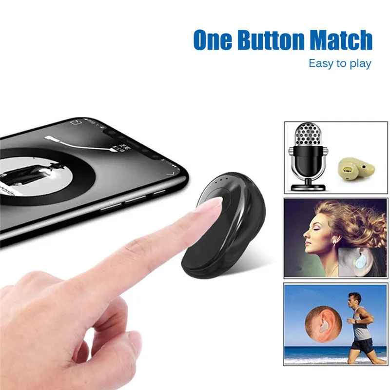 Mini Wireless Bluetooth Earphone in Ear Sport with Mic Handsfree Headset Earbuds for All Phone For Samsung Huawei Xiaomi Android Mini Wireless Bluetooth Earphone in Ear Sport with Mic Handsfree Headset Earbuds for All Phone For Samsung Huawei Xiaomi Android
