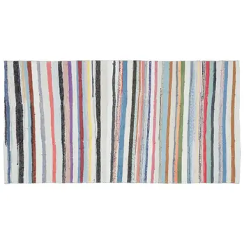 

Handmade Multicolor Vintage English Striped Rug Area Rug 151x292 Cm-4'11''X9'7''