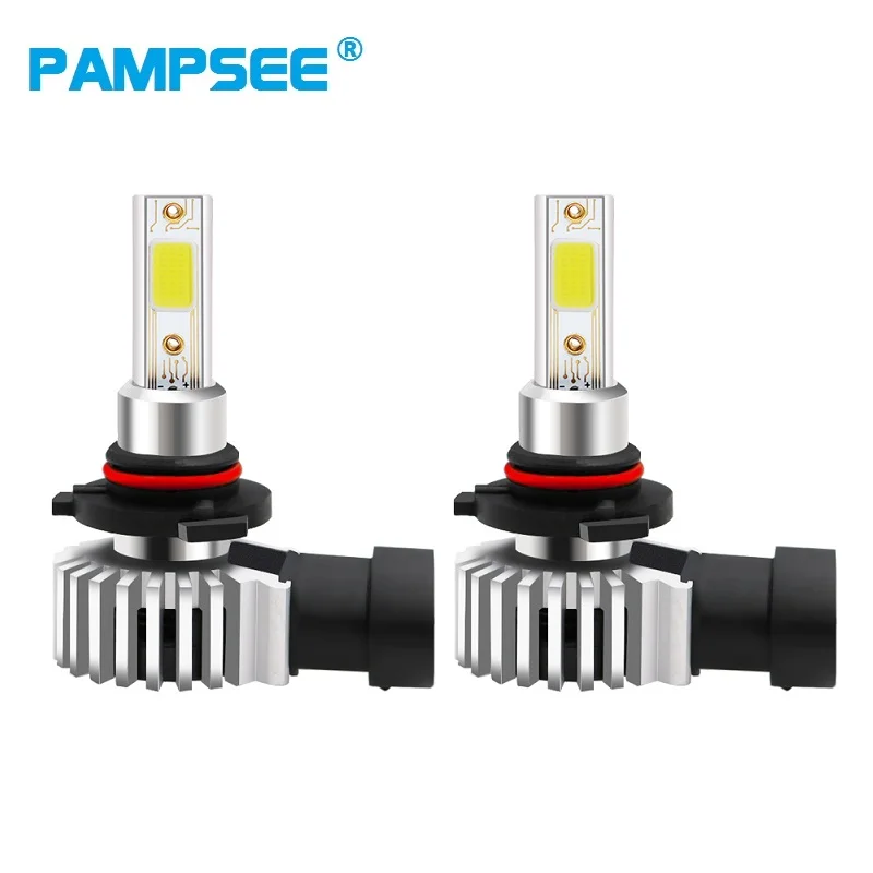 PAMPSEE 1 пара 9006/HB4 светодиодный автомобиль H11/H8 9005 9006 лампы для передних фар 10000Lm 80 Вт/пара 6000K белый HB3 HB4 H9 авто фары
