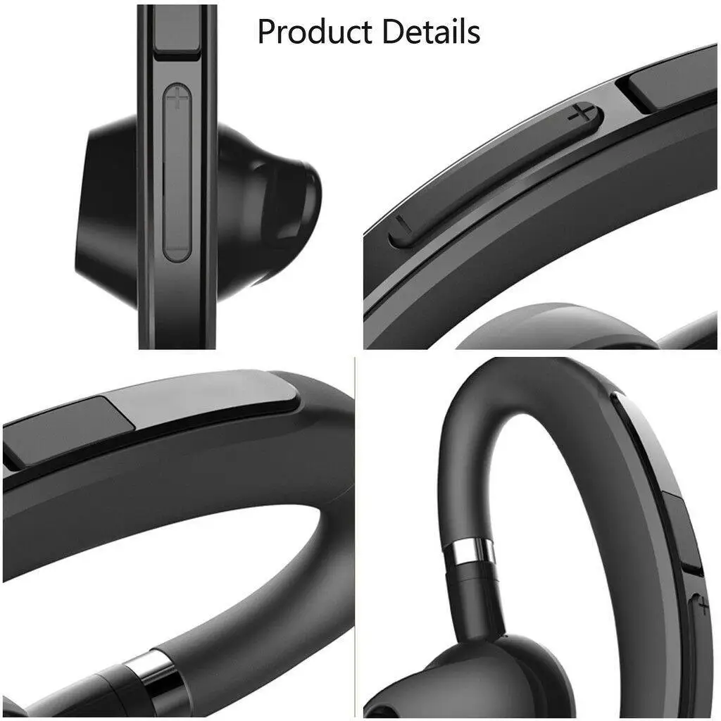 Bluetooth Earpiece Wireless Earphone Headset with Mic for iPhone 11 XR XS LG Samsung S20 S10 S9 S8 S7 Huawei P40 P30 P20 P10