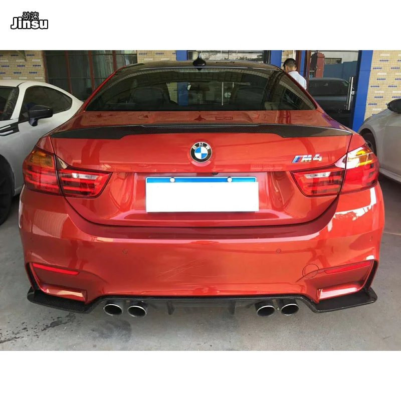 Стильный задний спойлер M4 из углеродного волокна на крышу для BMW 4 серии Купе 2