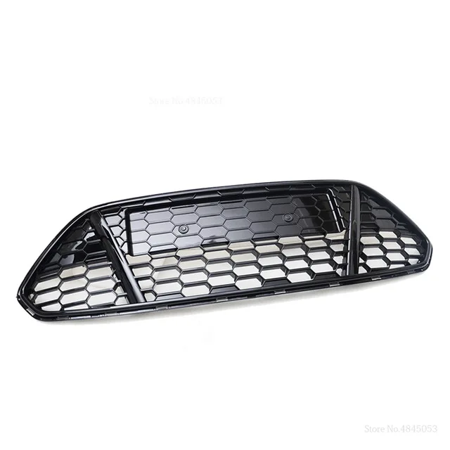 Down Center Grills Автомобильный Стайлинг гоночный Центр решетка с значком сетки для Ford Mondeo MK4 2011 2012 2013 ABS пластик черный передний бампер - Цвет: Down Center Grills