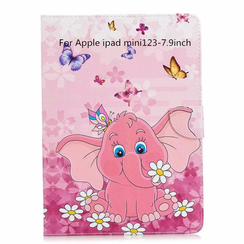 Модный чехол с изображением единорога Хаски для Apple ipad Mini 1 2 3 4, умный чехол для ipad 4, ipad 3, ipad 2, планшет из искусственной кожи - Цвет: hudie xiao xiang-2