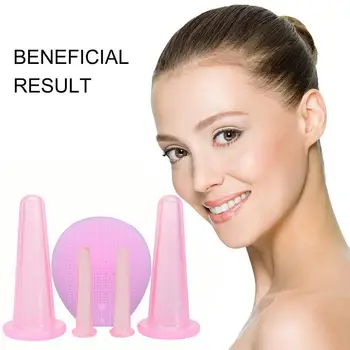 

4pcs/set Silicone Cupping Cups Back Body Massage Helper Cellulite Anti Massager Suction Vacuum Cellulite Cup Cans Health Ca X7P7