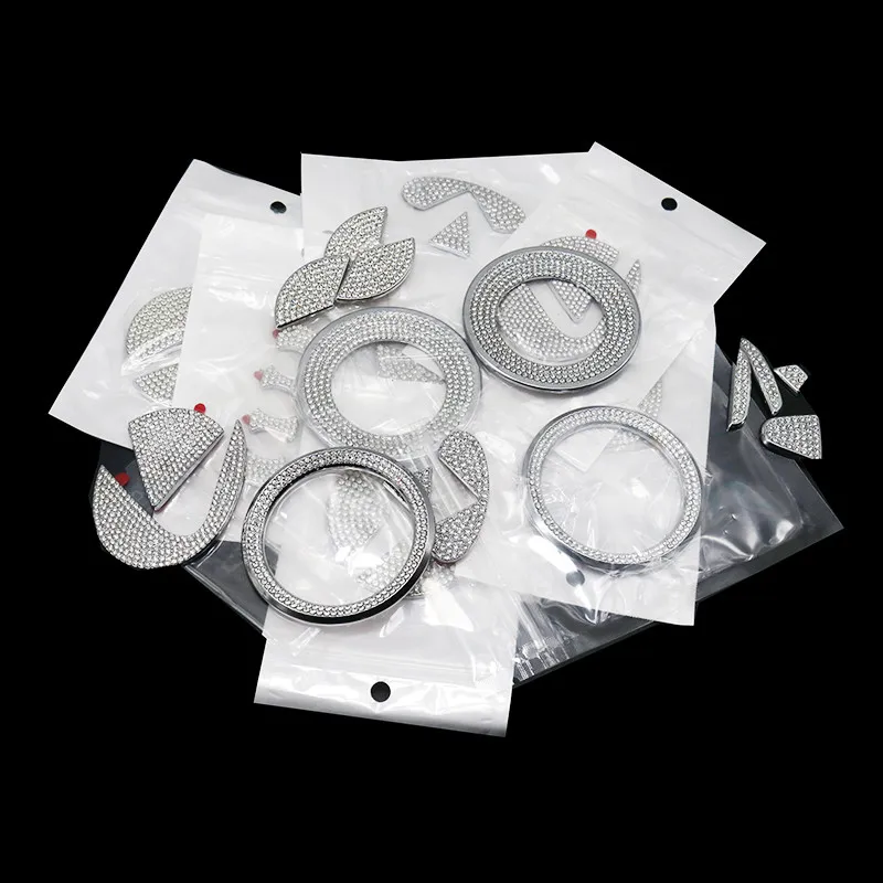 Pegatinas de diamante para decoración del volante del coche, 1 Uds., tamaño Internacional, piezas de modificación