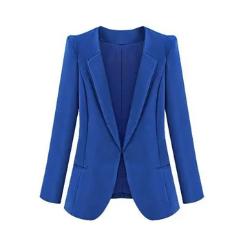 

Womens Blazer Casual Long Spring and Autumn New Style Coat European Style Large Size Jacket Solid Color Thin Suit Jacket