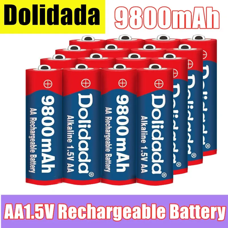 AA1.5V Battery rechargeable battery 9800mah 1.5V New Alkaline Rechargeable batery for led light toy mp3 | Электроника