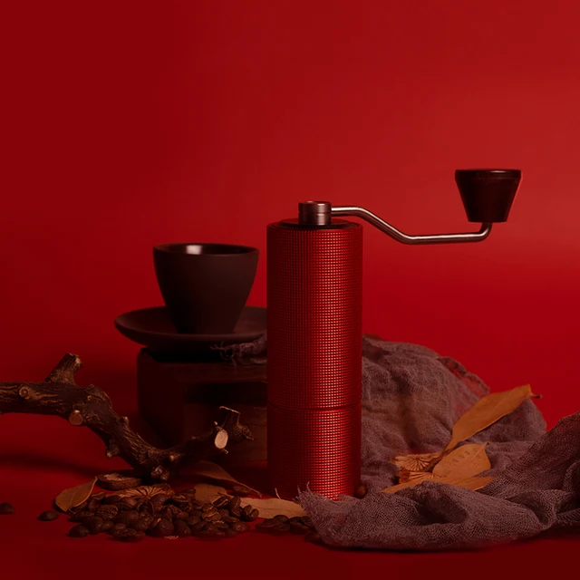 Timemore Limited Fesztivál Piros Kézi Kávécsiszoló Gesztenye C2 Hordozható Kávé Malom Őrlés Kávébab Cnc Burr Grinder - Image 4