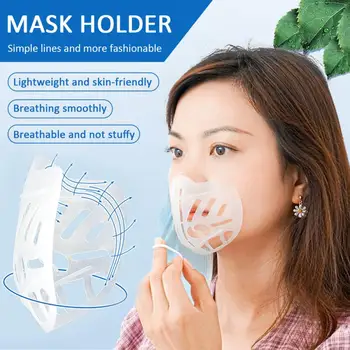 

3D Mask Holder Breathable Valve Mouth Mask Support Breathing Assist Help Mask Inner Cushion Bracket Unisex Reusable Wholesale