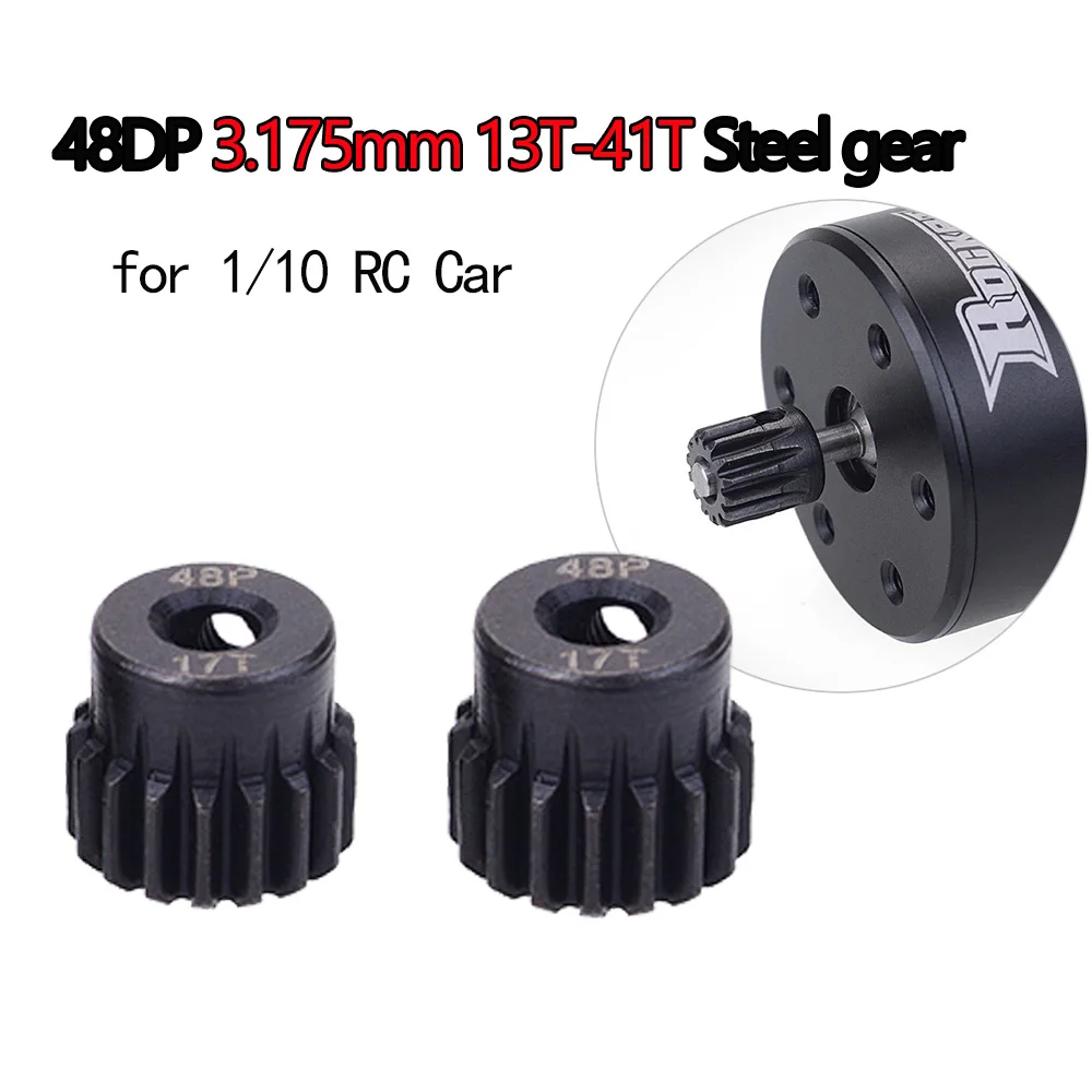 Шестерня двигателя шестерня из стали 48DP 3 175 мм 13T 14T 15T 16T 17T 18T 19T 20T 21T 25T 26T 30T 31 41T для