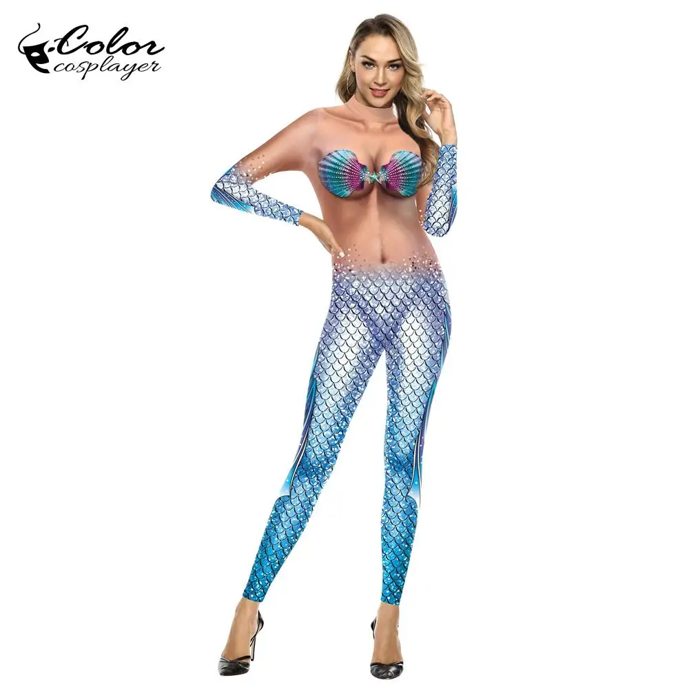 Spandex Bodysuit Mermaid, Zentai Mermaid Costume