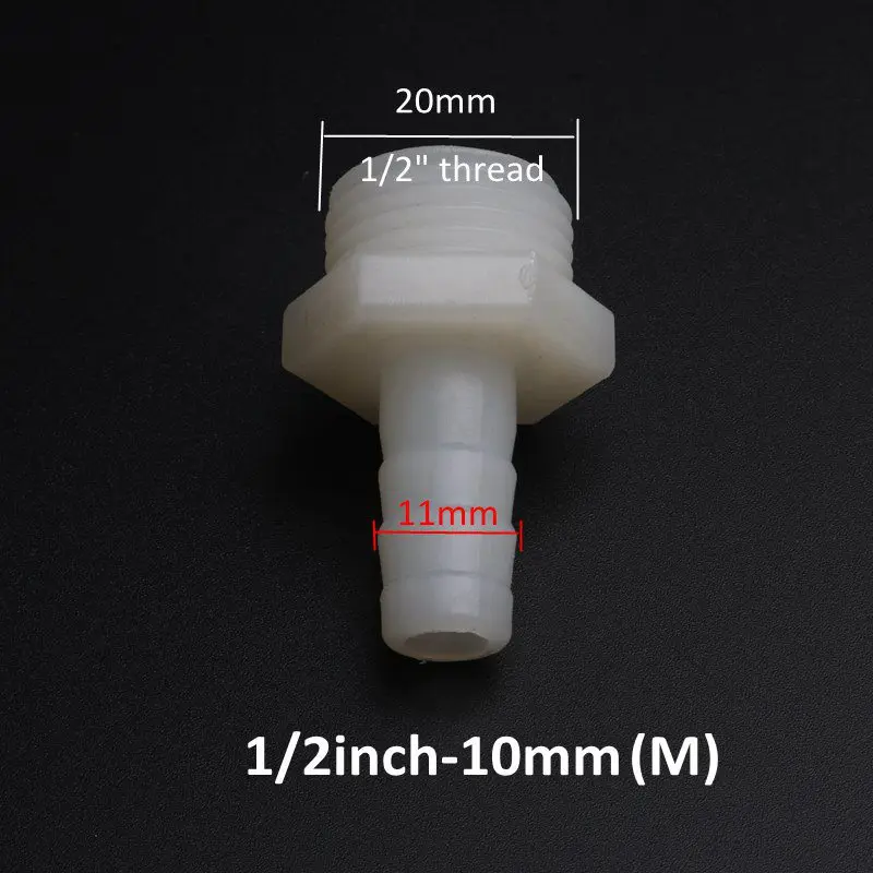 5pcs 1/2" 3/4" 1" thread to 10 16 20 25 32mm hose connector for garden irrigation aquarium tube adapter water pump fittings