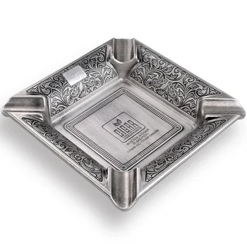 

Cigar Ashtray Metal Square Hold 4 Pcs Smoking Supplies Office Accessories Gift For Him