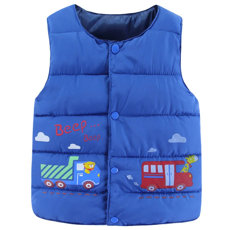 2021 Autumn Winter Girls Warm Vest Boys Thicken Waistcoat Kids Outerwear Vest Children Shiny Down Cotton Jackets Vest For 3-8 Y best fall jackets